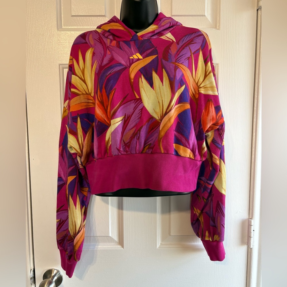 FARM RIO FOR ADIDAS birds of paradise bold pink jacket XL